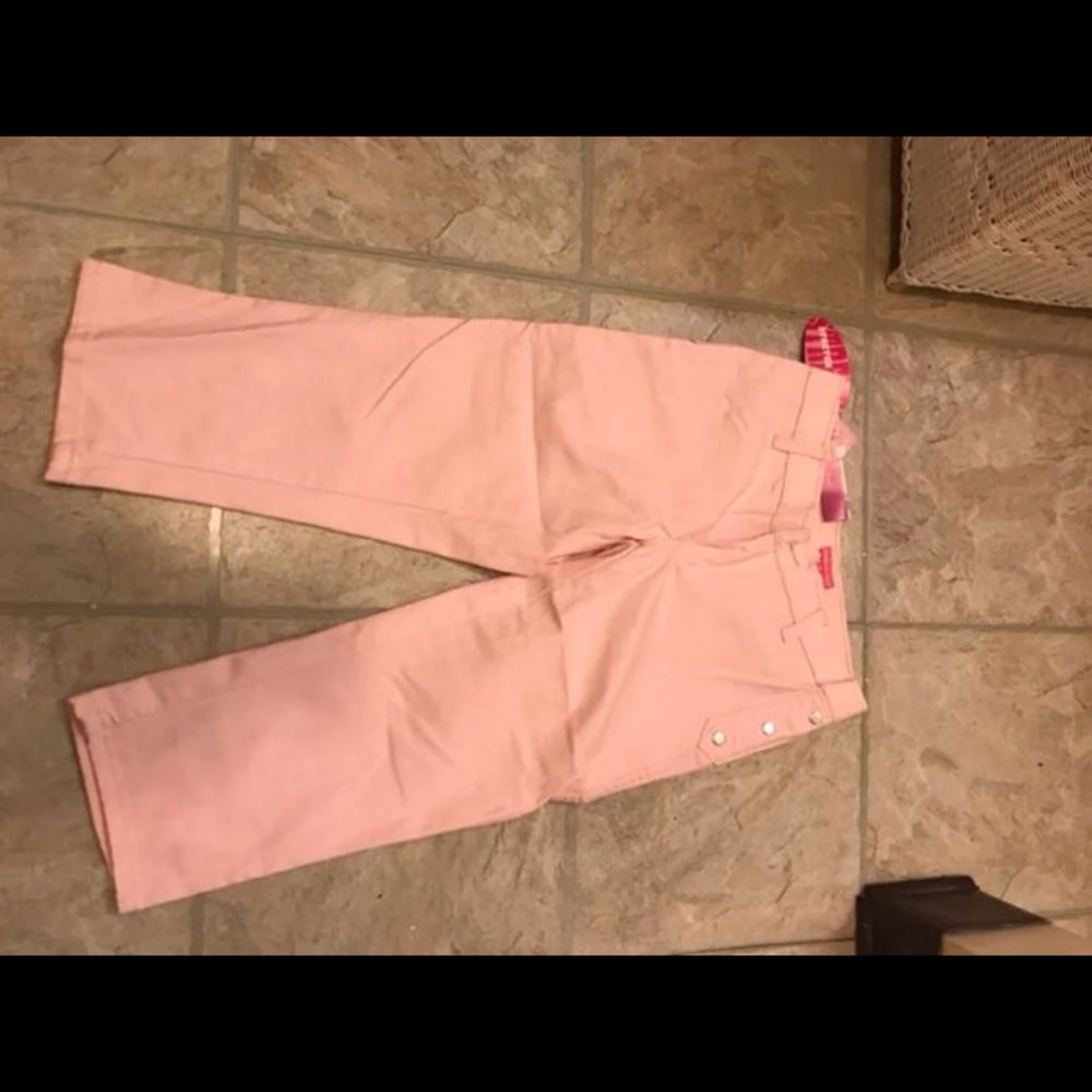 Pink jean capris